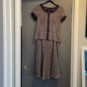 Jones wear petite, 3 piece skirt, top, and cam.